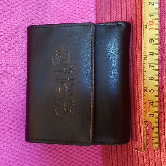 Danier Black Leather Wallet Casino Rama Logo - Picture 1 of 10